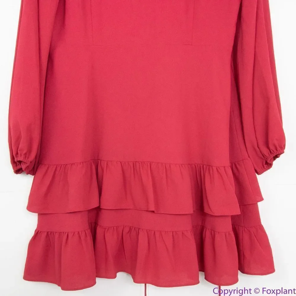 1. State Red Ruffle Mini Dress - Picture 7 of 16
